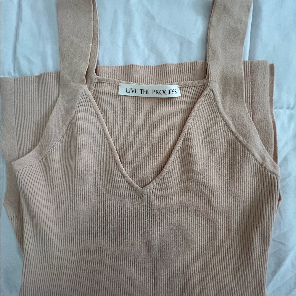 Live The Process Pink Ribbed Knit Tank - Picture 3 of 9